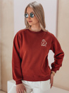Bluza damska oversize z haftem CHERSOFT ceglana Dstreet BY1398