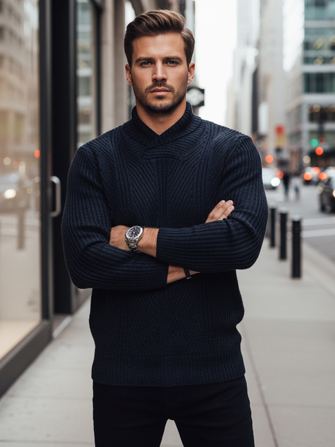 Sweter męski granatowy Dstreet WX2257z