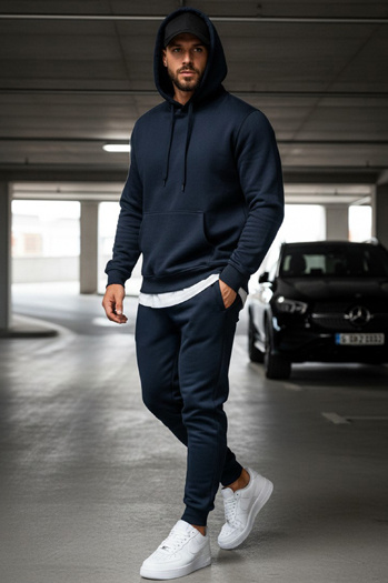 Spodnie męskie dresowe granatowe Dstreet UX2707