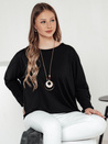 Bluzka damska LOOSEFEMME oversize z wisiorkiem z czarna Dstreet RY2705