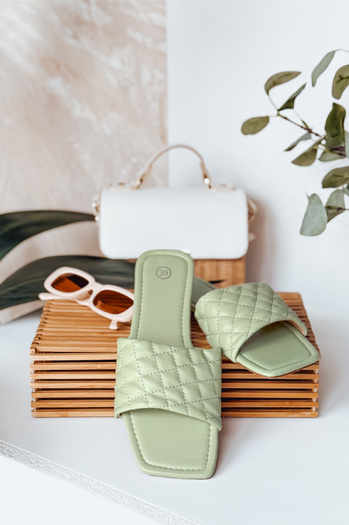 Klapki damskie SATELIVA zielone Dstreet ZY0971