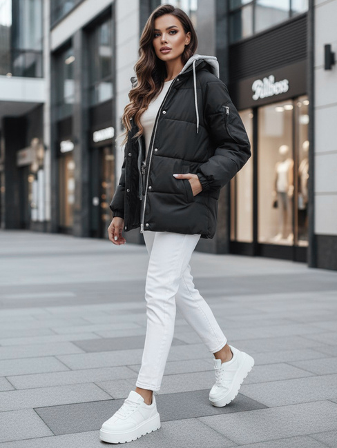 Kurtka zimowa damska pikowana SPACE czarna Dstreet TY4070