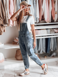 Ogrodniczki damskie jeansowe OVERALL niebieskie Dstreet UY2499_1