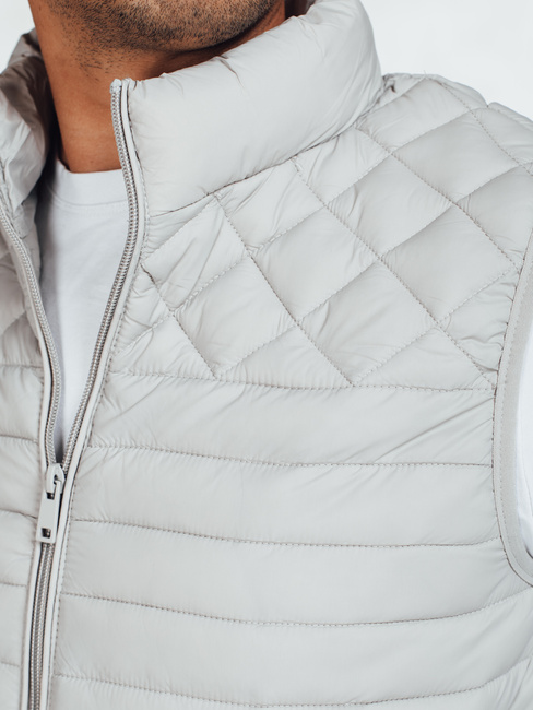 Kamizelka męska pikowana jasnoszara Dstreet TX5078