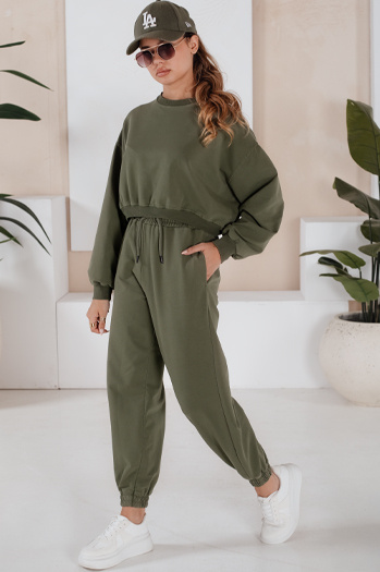 Komplet damski dresowy SOLIR khaki Dstreet AY1019