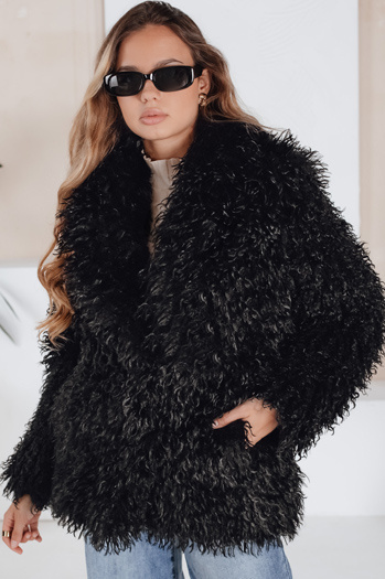 Kurtka zimowa damska futrzana czarna Dstreet TY5165