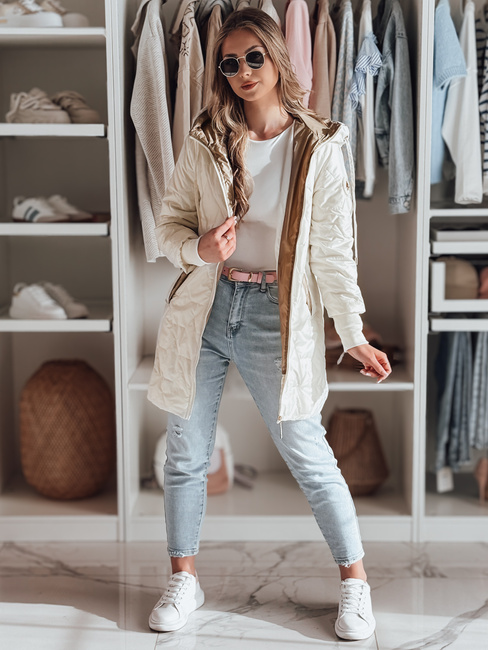 Kurtka damska pikowana przejściowa LIVIANA biała Dstreet TY4808