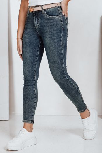 Jeansy damskie skinny niebieskie Dstreet UY2819