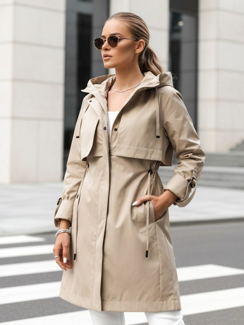 Kurtka przejściowa damska parka kamelowa NOCITO Dstreet TY4202