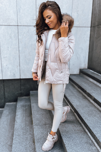 Kurtka zimowa damska SNOW beżowa Dstreet TY3817