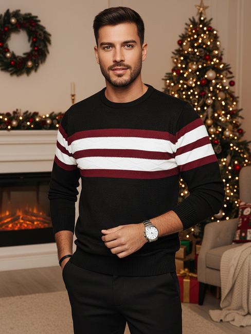 Sweter męski czarny Dstreet WX2247z