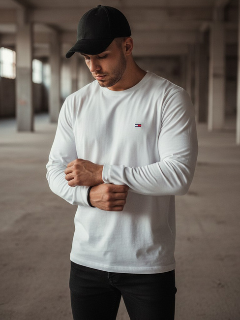 Longsleeve męski biały Dstreet LX0537