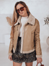 Kurtka skórzana damska z kożuchem SHEREB khaki Dstreet TY4757