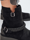 Botki damskie zamszowe czarne Dstreet ZY1032
