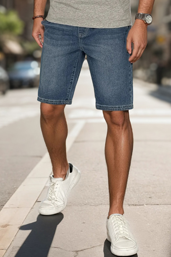 Spodenki męskie denim look niebieskie Dstreet SX2358