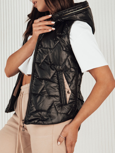 Kamizelka damska pikowana NICOLAS czarna Dstreet TY4120