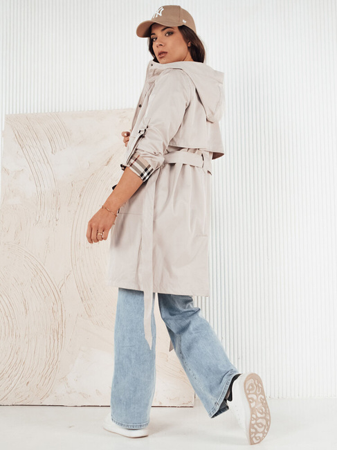 Kurtka przejściowa damska parka CIVIT ecru Dstreet TY4214