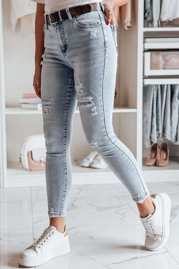 Spodnie damskie jeansowe TAVELLIA niebieskie Dstreet UY2705