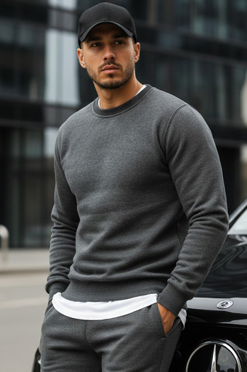 Bluza męska bez kaptura antracytowa BX2405