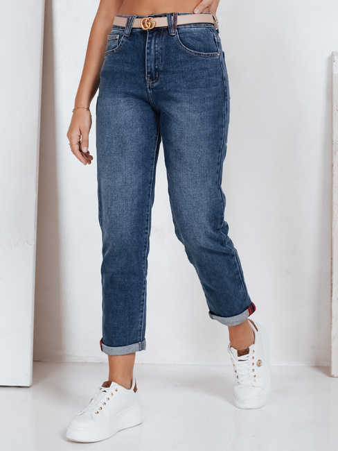 Jeansy damskie mom fit niebieskie Dstreet UY2773