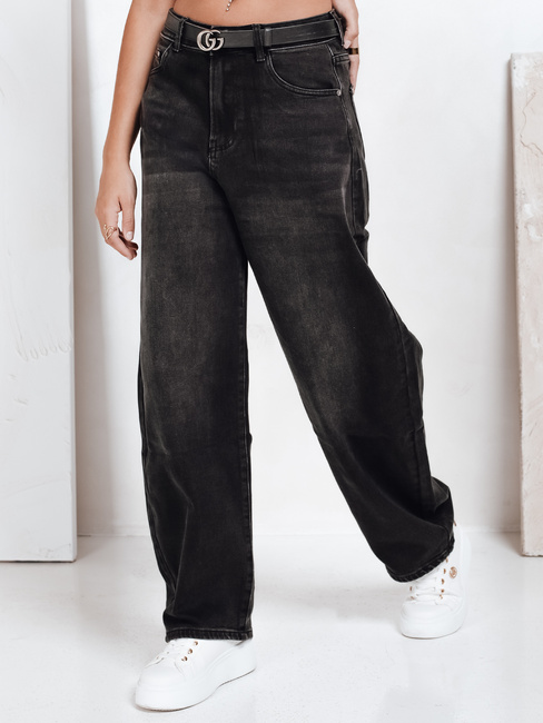 Jeansy damskie balloon fit czarne Dstreet UY2741