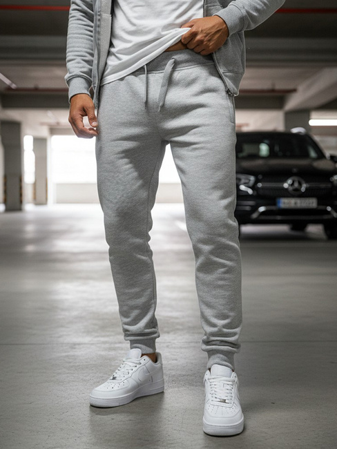 Spodnie męskie dresowe szare Dstreet UX2623