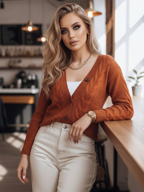 Sweter damski NISTEL rudy Dstreet MY1684