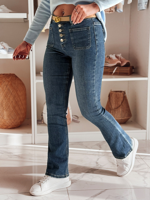 Spodnie damskie jeansowe dzwony BELLFLO niebieskie Dstreet UY2493