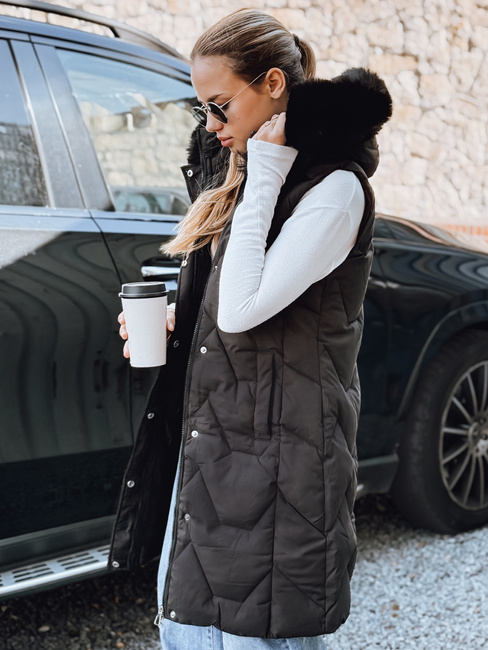 Kamizelka damska pikowana czarna Dstreet TY5262