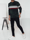 Sweter męski w paski zielony Dstreet WX2280