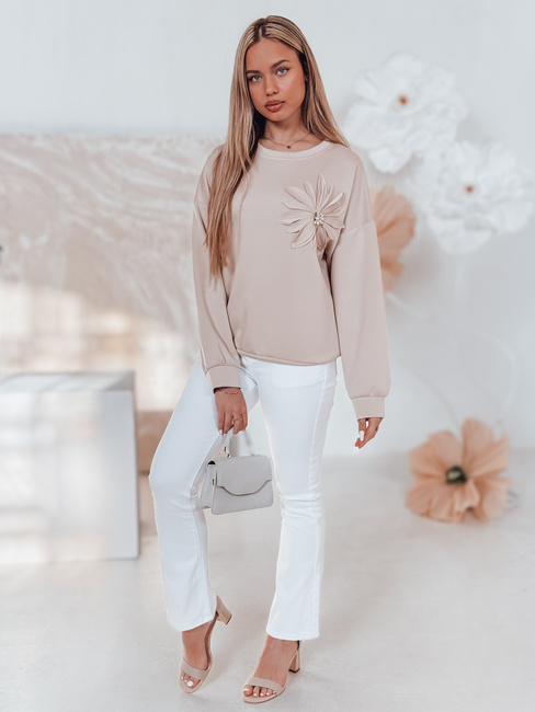 Bluza damska masełko oversize FLORINE beżowa Dstreet RY2766