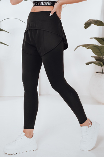 Damskie leginsy sportowe GIRLJUMP czarne Dstreet UY2722