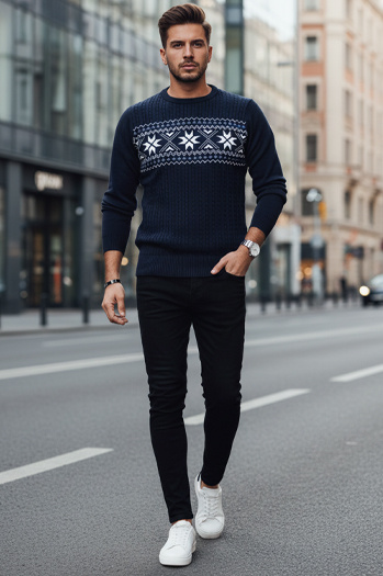 Sweter męski granatowy Dstreet WX2277