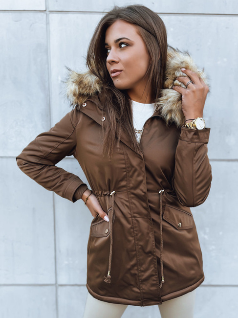 Kurtka zimowa damska parka VIXEN brązowa Dstreet TY3871
