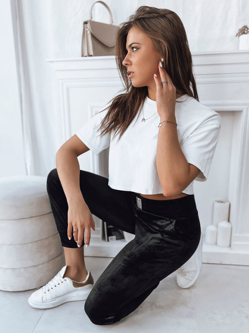 Spodnie damskie FRAGILE czarne Dstreet UY1756