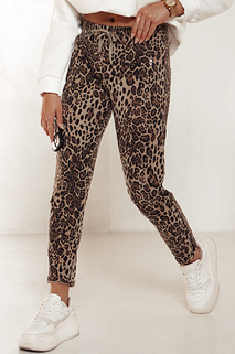 Spodnie damskie oversize LEOPRINT dresowe w panterkę Dstreet UY2276