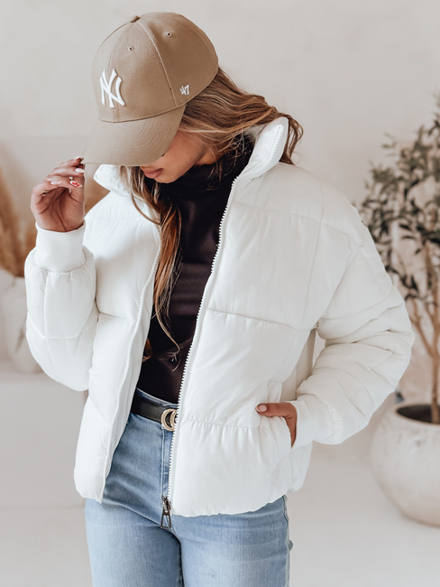 Kurtka damska zimowa krótka pikowana VIBEGIRL biała Dstreet TY4947