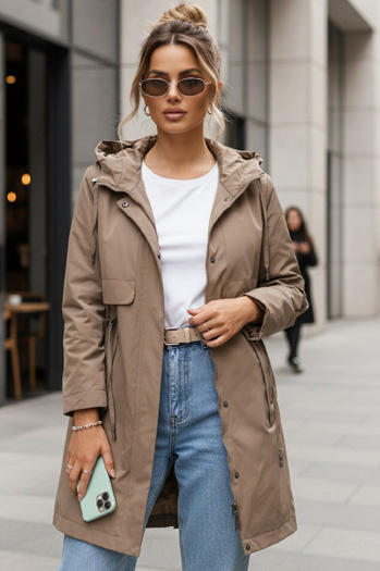 Kurtka damska parka przejściowa beżowa Dstreet TY5555