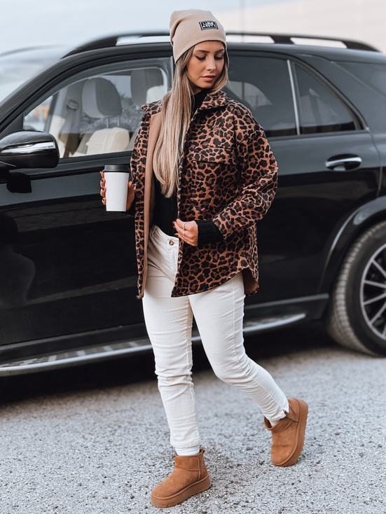 Kurtka damska oversize SAVANNAH w panterkę Dstreet TY4760