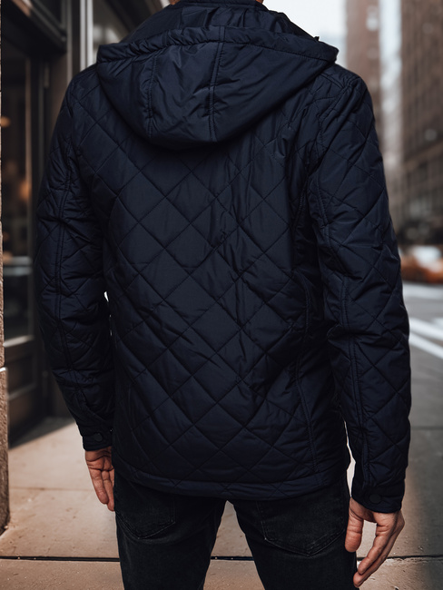 Kurtka męska przejściowa z kapturem granatowa Dstreet TX4990