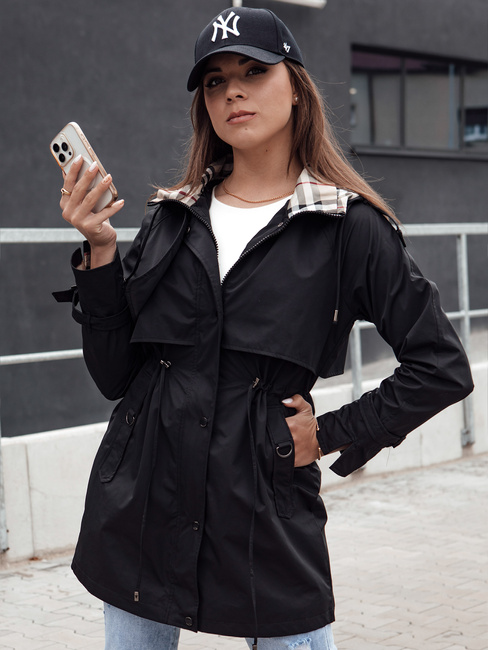 Kurtka przejściowa damska parka FASHLOVE czarna Dstreet TY4392