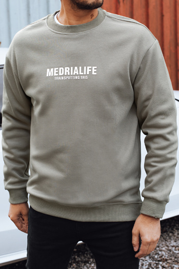 Bluza męska z nadrukiem khaki Dstreet BX5929