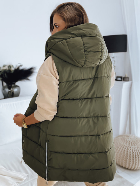 Kamizelka damska pikowana NOELIA zielona Dstreet TY3132