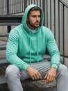 Bluza męska z kapturem miętowa Dstreet BX4946