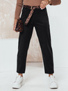 Spodnie damskie one size LEOCINCIN z paskiem czarne Dstreet UY2260
