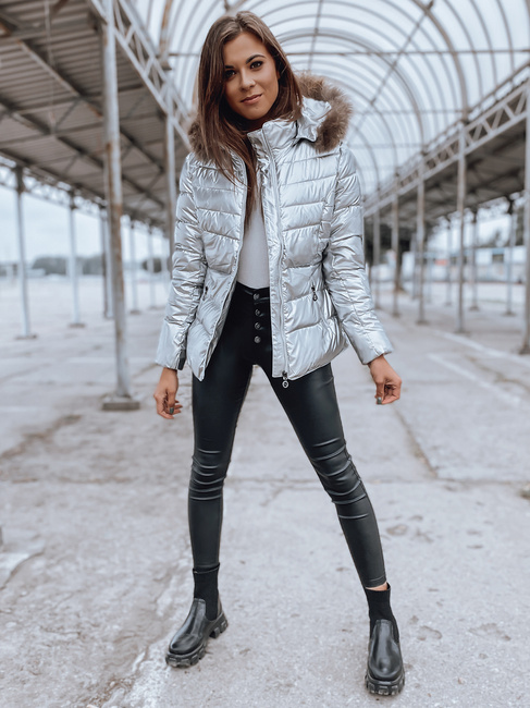 Kurtka damska NELLY srebrna Dstreet TY2273