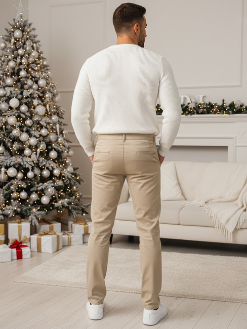 Spodnie męskie beżowe Dstreet UX4410z