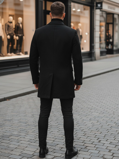 Płaszcz męski czarny Dstreet CX0380