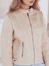 Kurtka skórzana damska ramoneska ROCKMISS beżowa Dstreet TY5226
