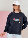 Bluza damska oversize z haftem DOGSWEETY granatowa Dstreet BY1480
